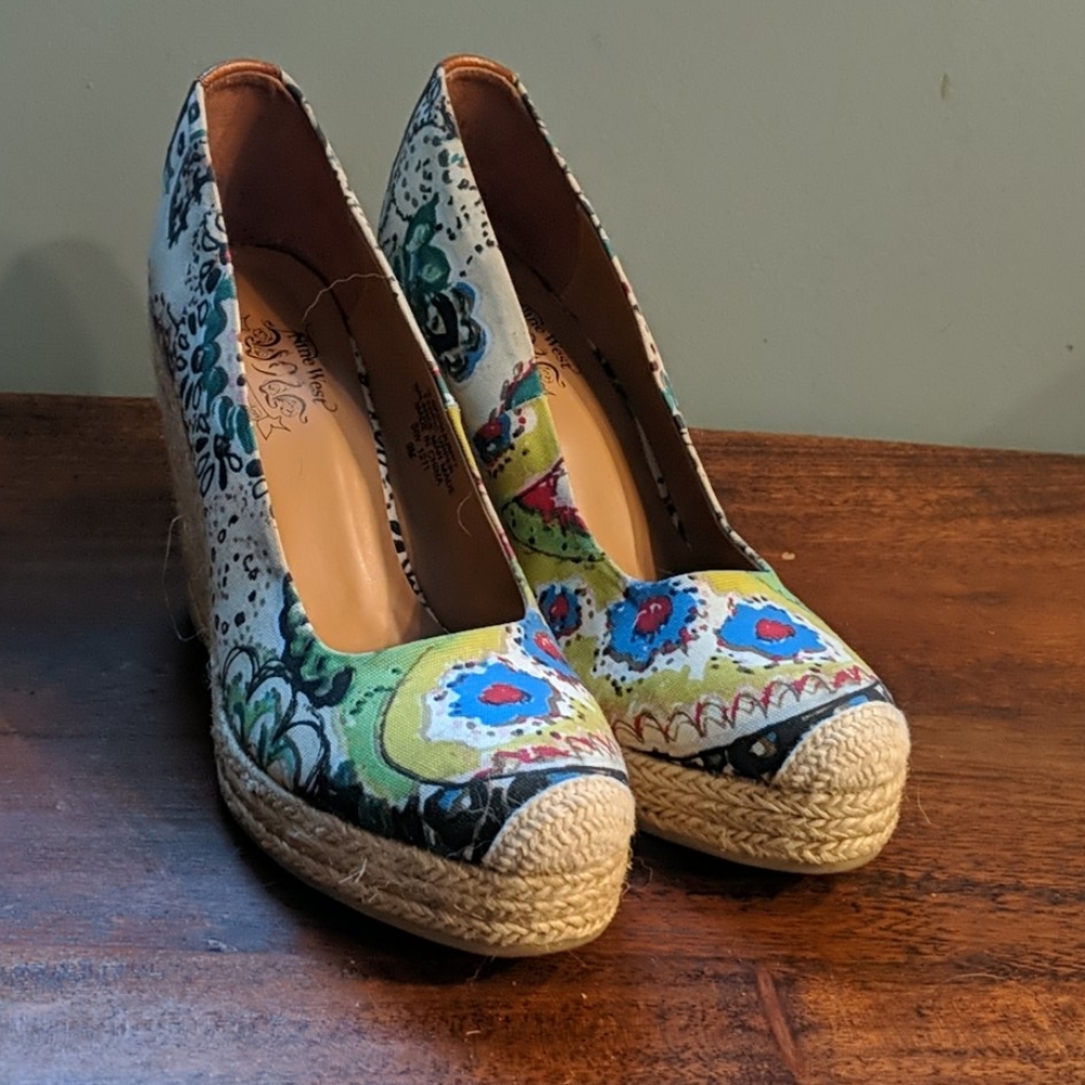 Canvas Wedge Heel